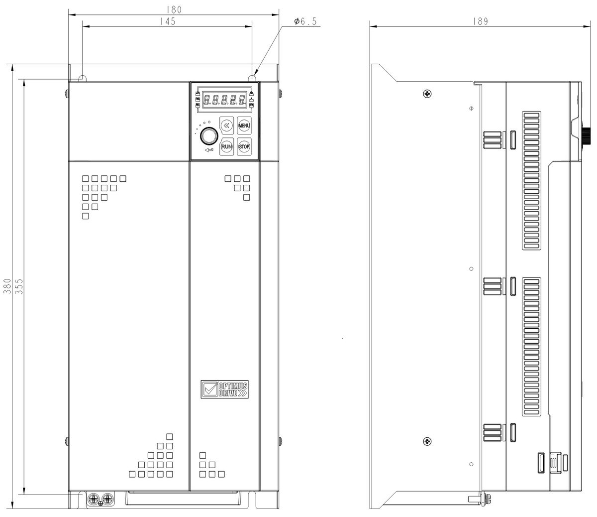 Габариты и вес AD80-4T022-2