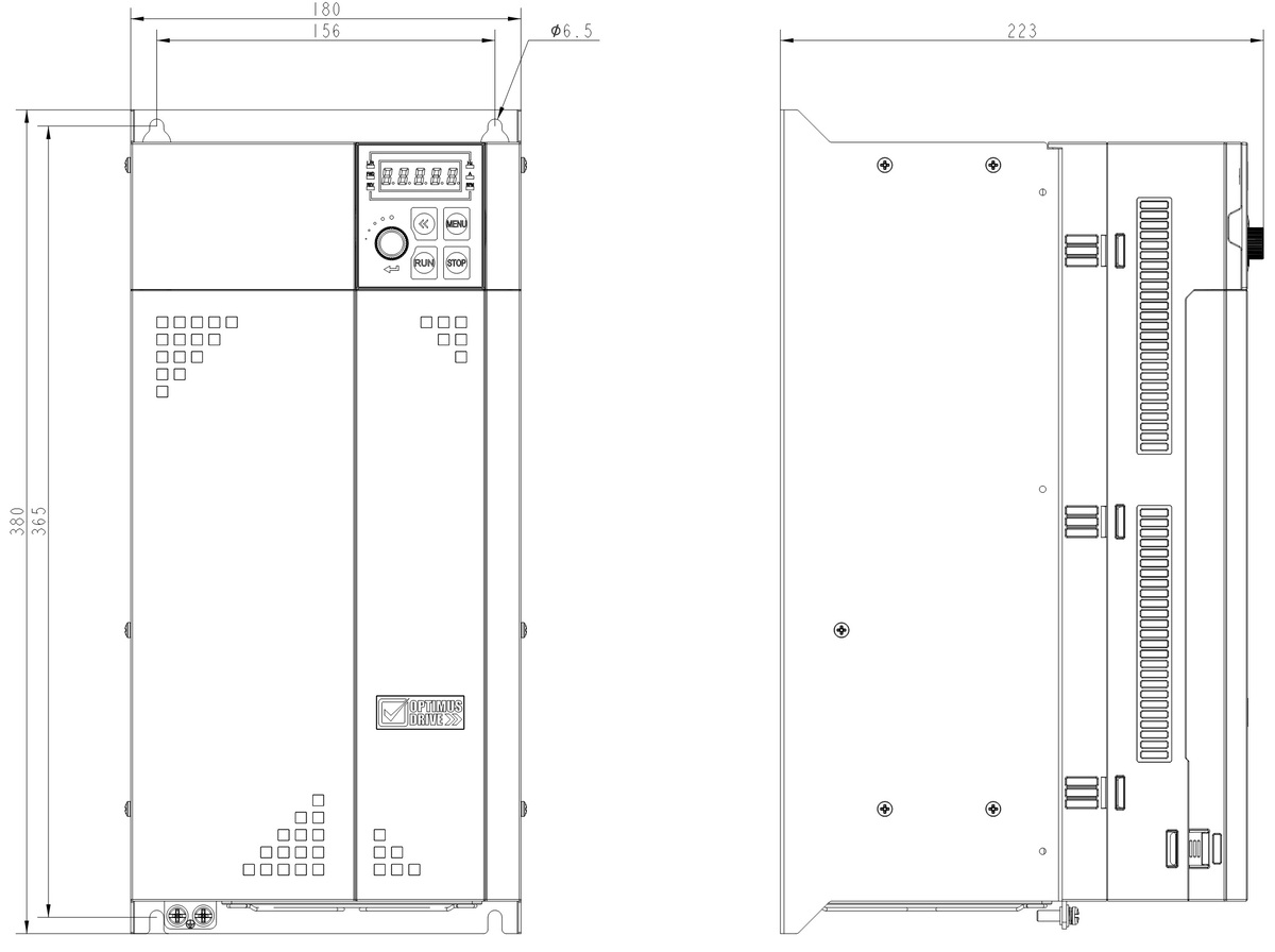 Габариты и вес AD80-4T030-2