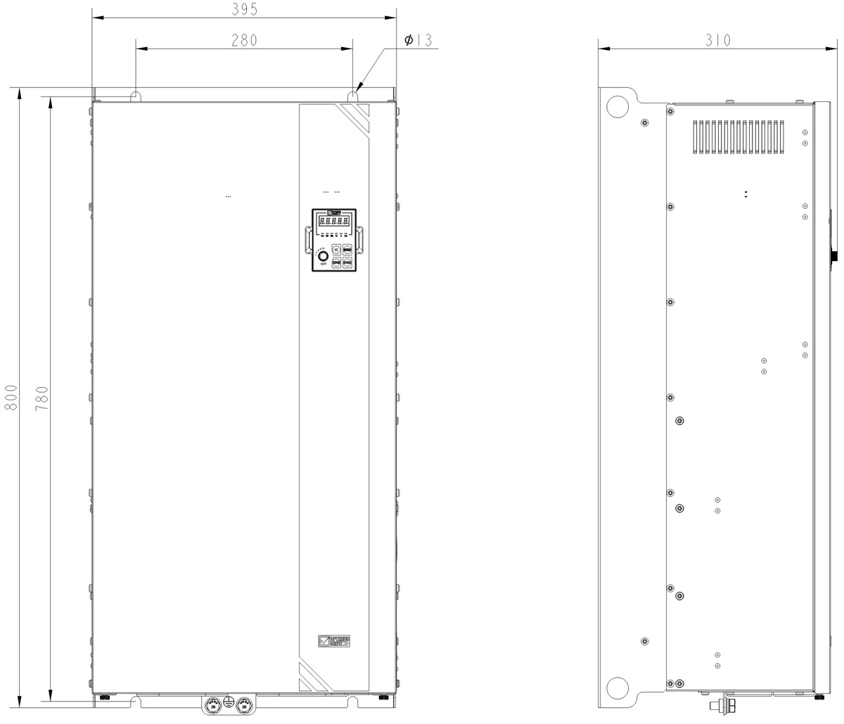 Габариты и вес AD80-4T160-2